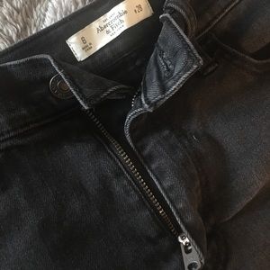 A&F Black Denim Shorts